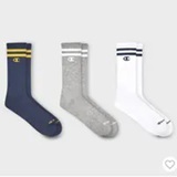 [S] CHAMPION NAVY ASSORTED 3PACKS MEN'S CUSHION CREW, 886028560692 (SUZZ67)