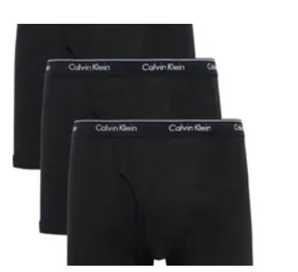 [S] CALVIN KLEIN BLACK COTTON STRETCH TRUNK 3 PACK, A34M397162-NP21890001 (SUZZ94)