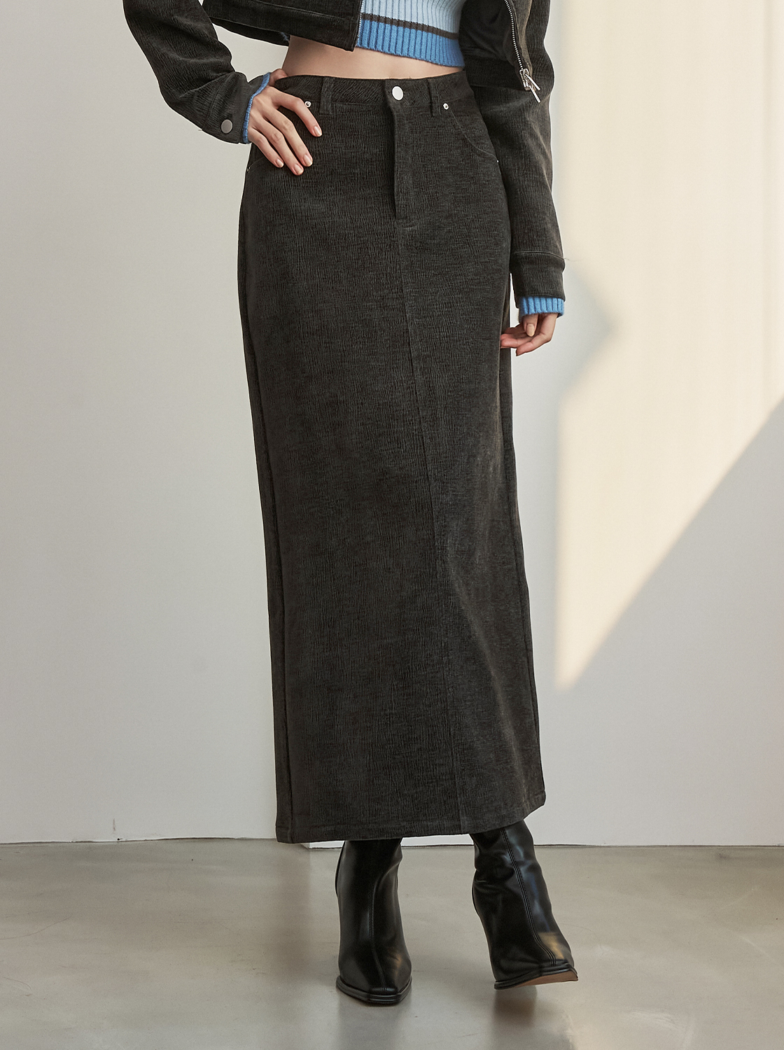 肌理感長裙