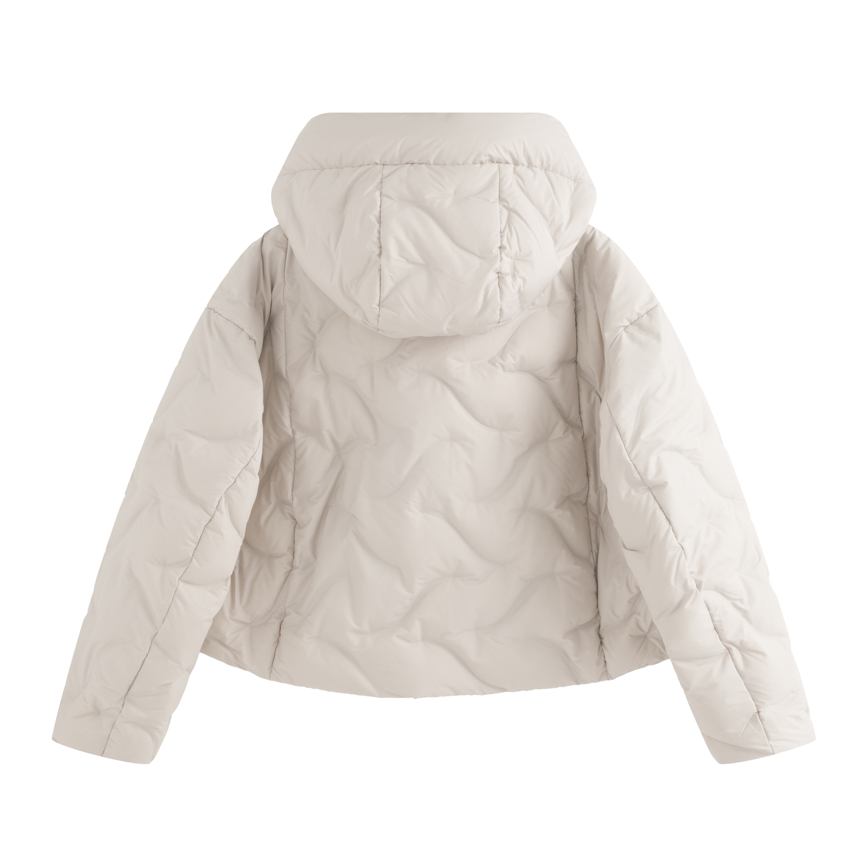 mi-tu 短款拼色羽絨服