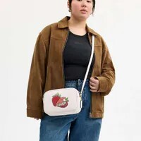 [S] COACH IM/CHALK MULTI CBA65 STRAWBERRY PRINT JAMIE CAMERA BAG, 196395773244 (SUZZ34)