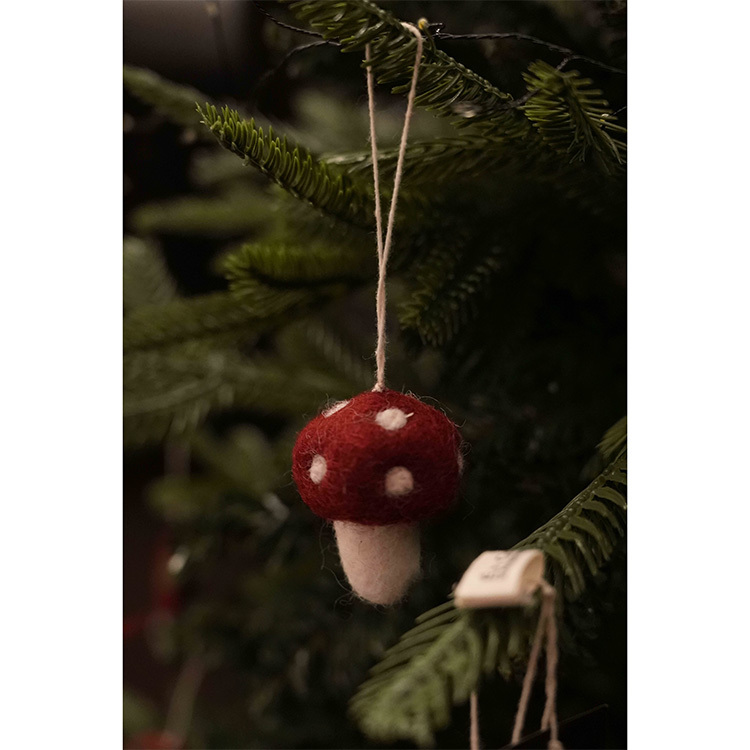 丹麥Gry&Sif 聖誕掛飾-Mini Mushrooms Red(11520)