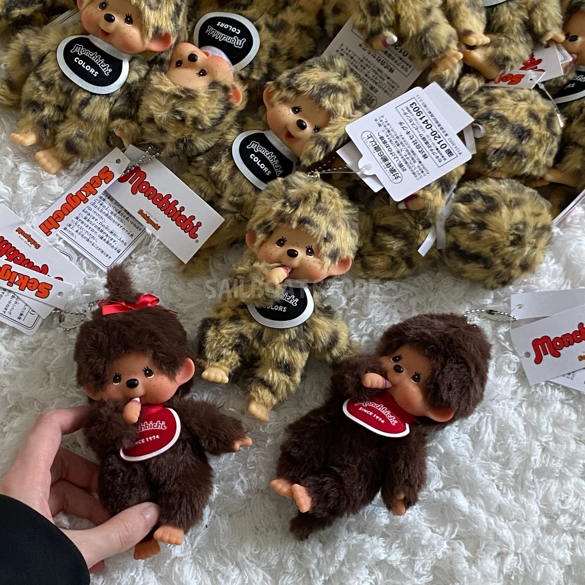 #預購 Monchhichi 蒙奇奇 吊飾 娃娃 豹紋 男孩 女孩 大頭