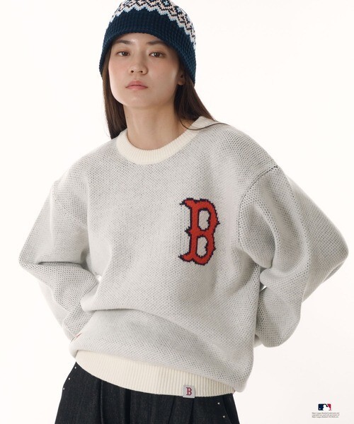 "代購" Perushu × MLB 提花針織毛衣