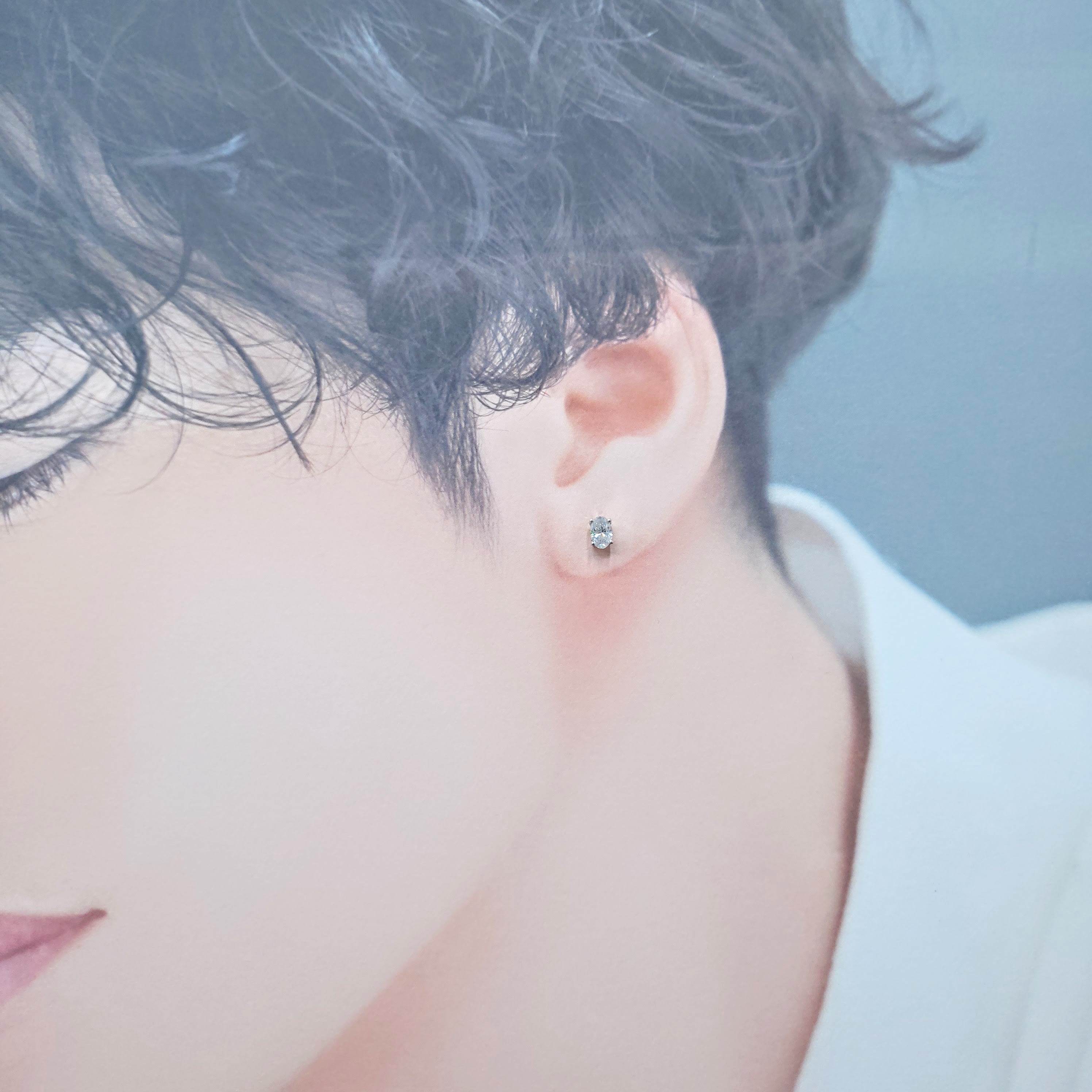 18K White Gold 0.36ct Diamond Single Earring