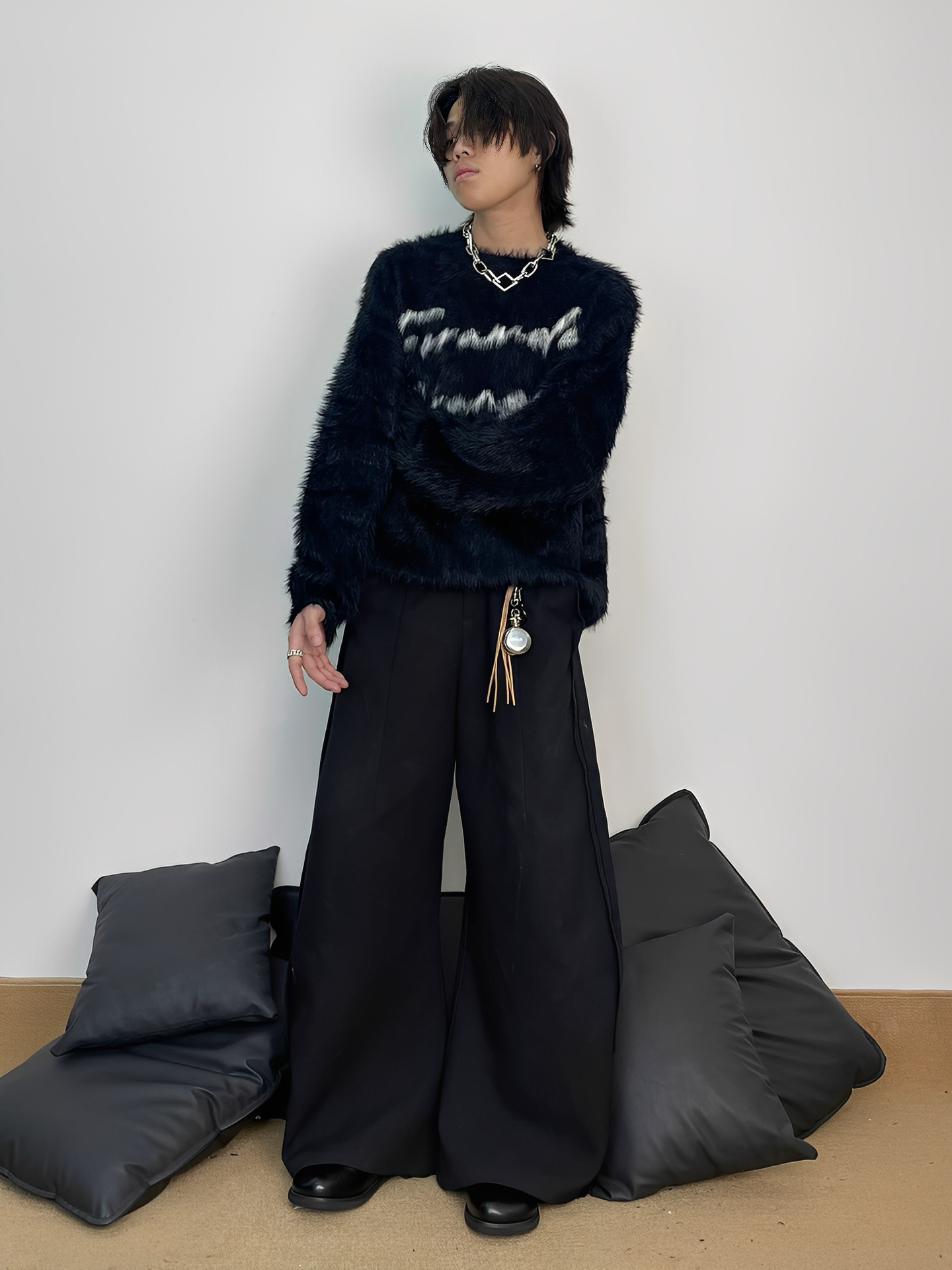 美式 英文 慵懶 水貂 毛衣