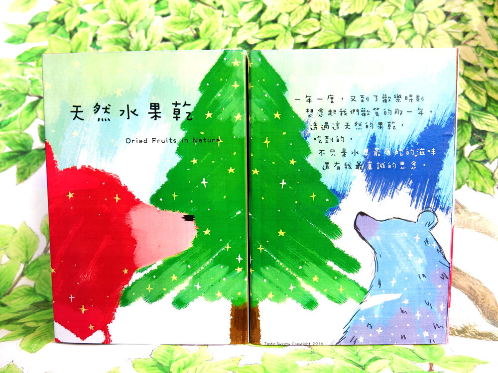 聖誕熊造型書水果乾小禮盒5入