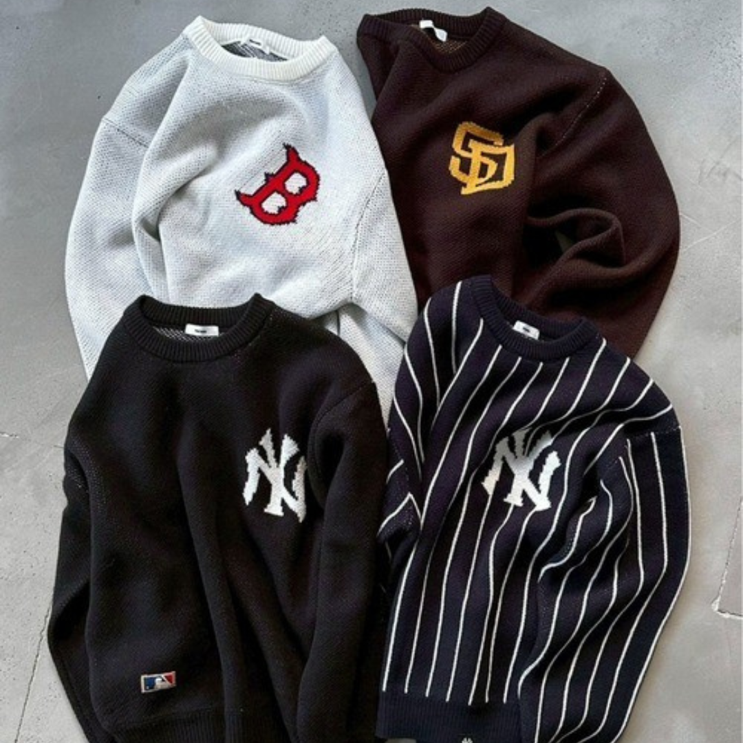 "代購" Perushu × MLB 提花針織毛衣