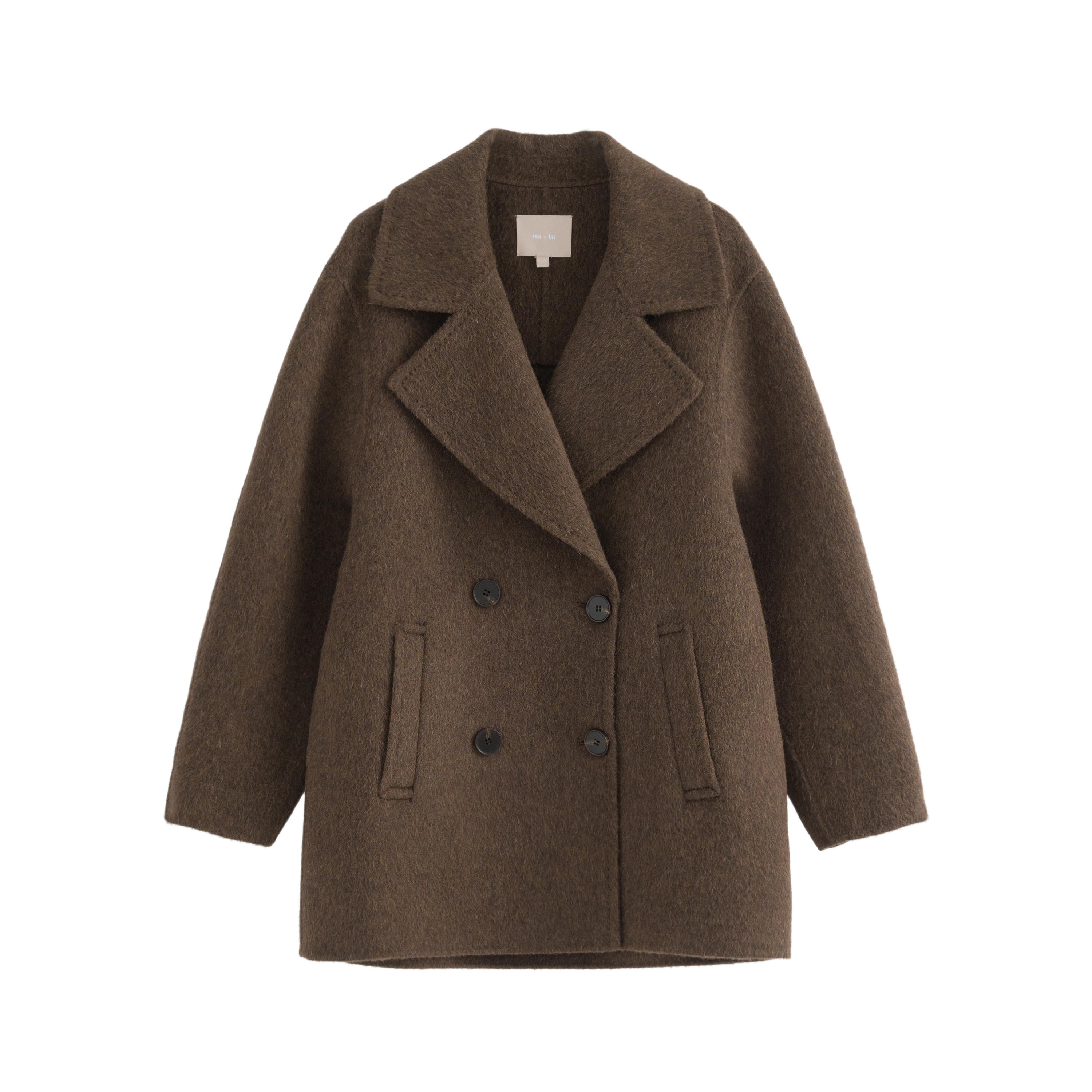 mi-tu 雙排釦羊毛外套