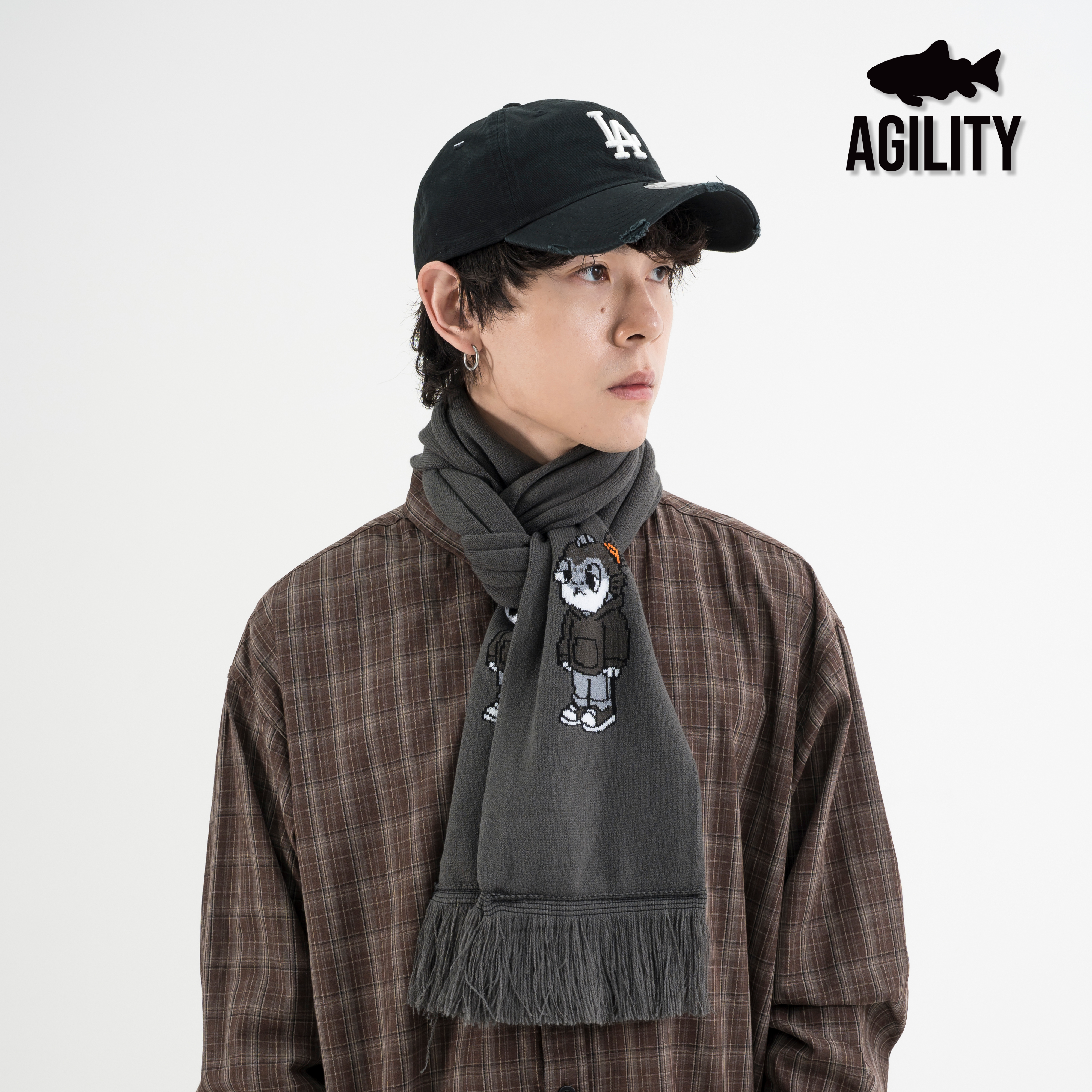 AGILITY SYAKEMARU Knitted Scarf 鮭魚丸 圍巾 [KS1]