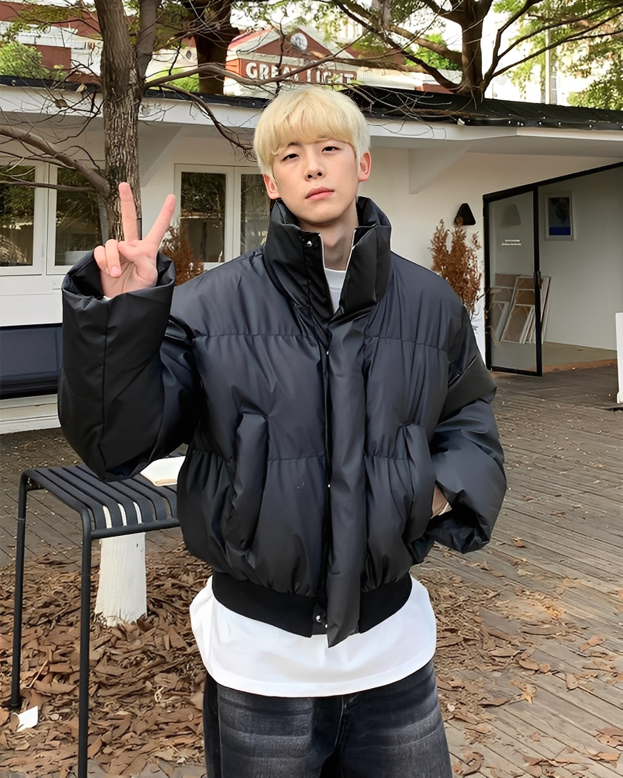 Cleanfit 高級感 雙色 立領 外套