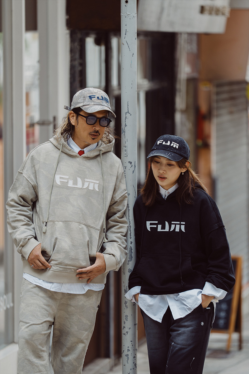 Japanese applique hoodies｜Black｜Hong Kong Original Design