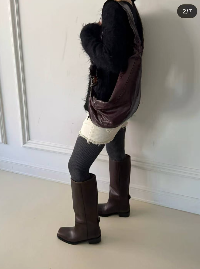 韓國代購 Archivepke Fling messenger bag(Glossy crack burgundy)