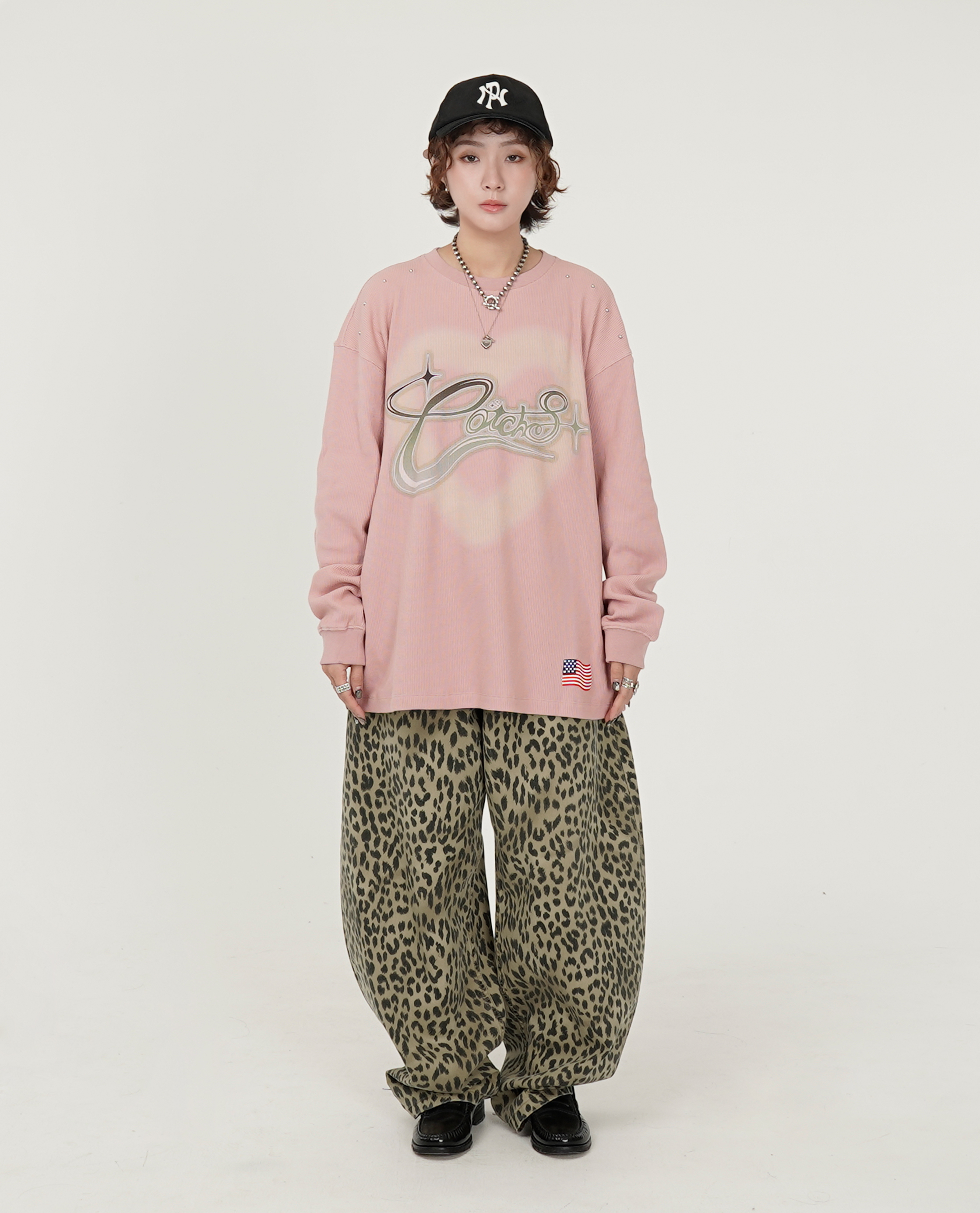 COTCHS LOVE COTCHS WAFFLE L/S TEE - 25FW