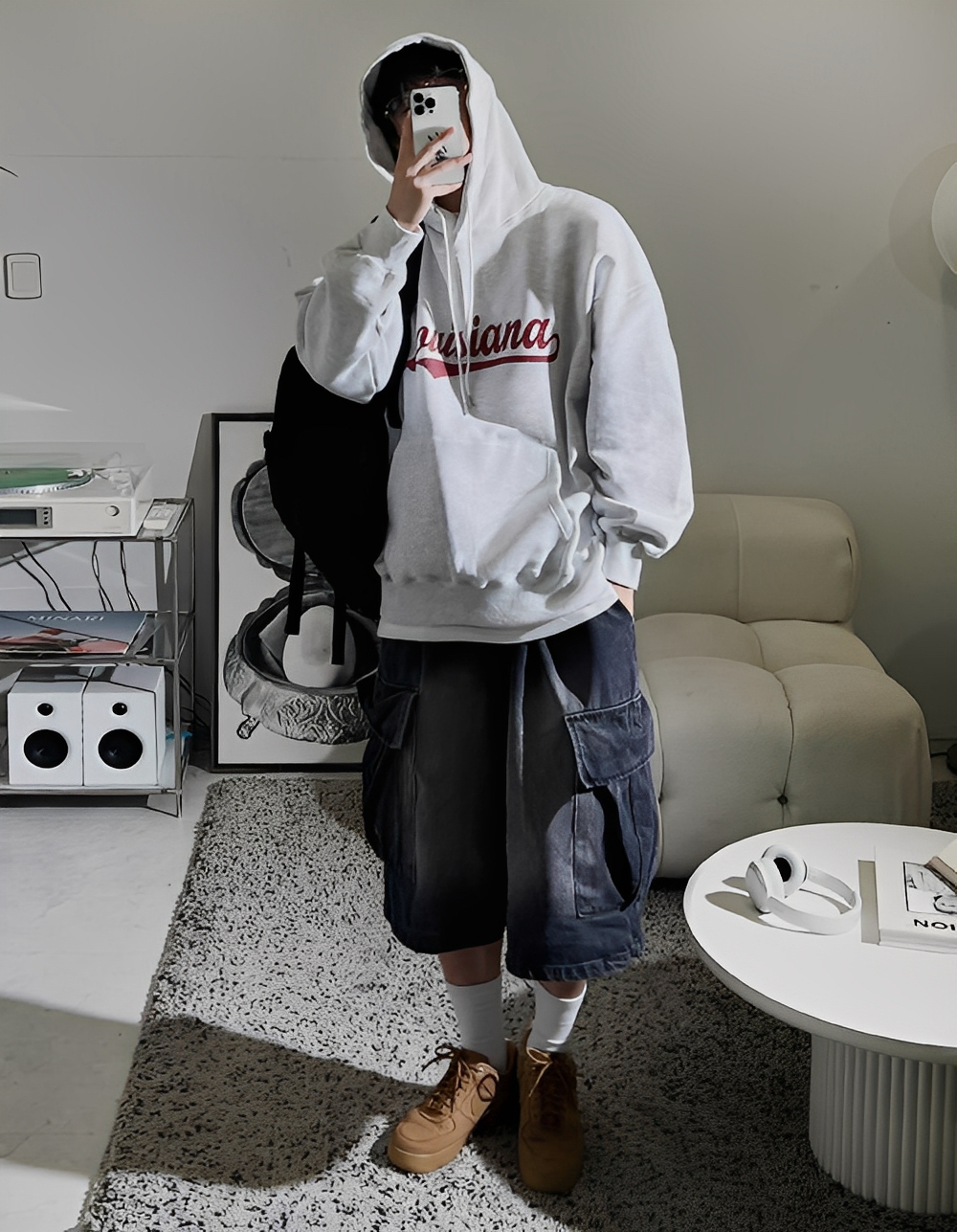 美式 字母 牛奶絨 刷毛 連帽 長袖 帽T