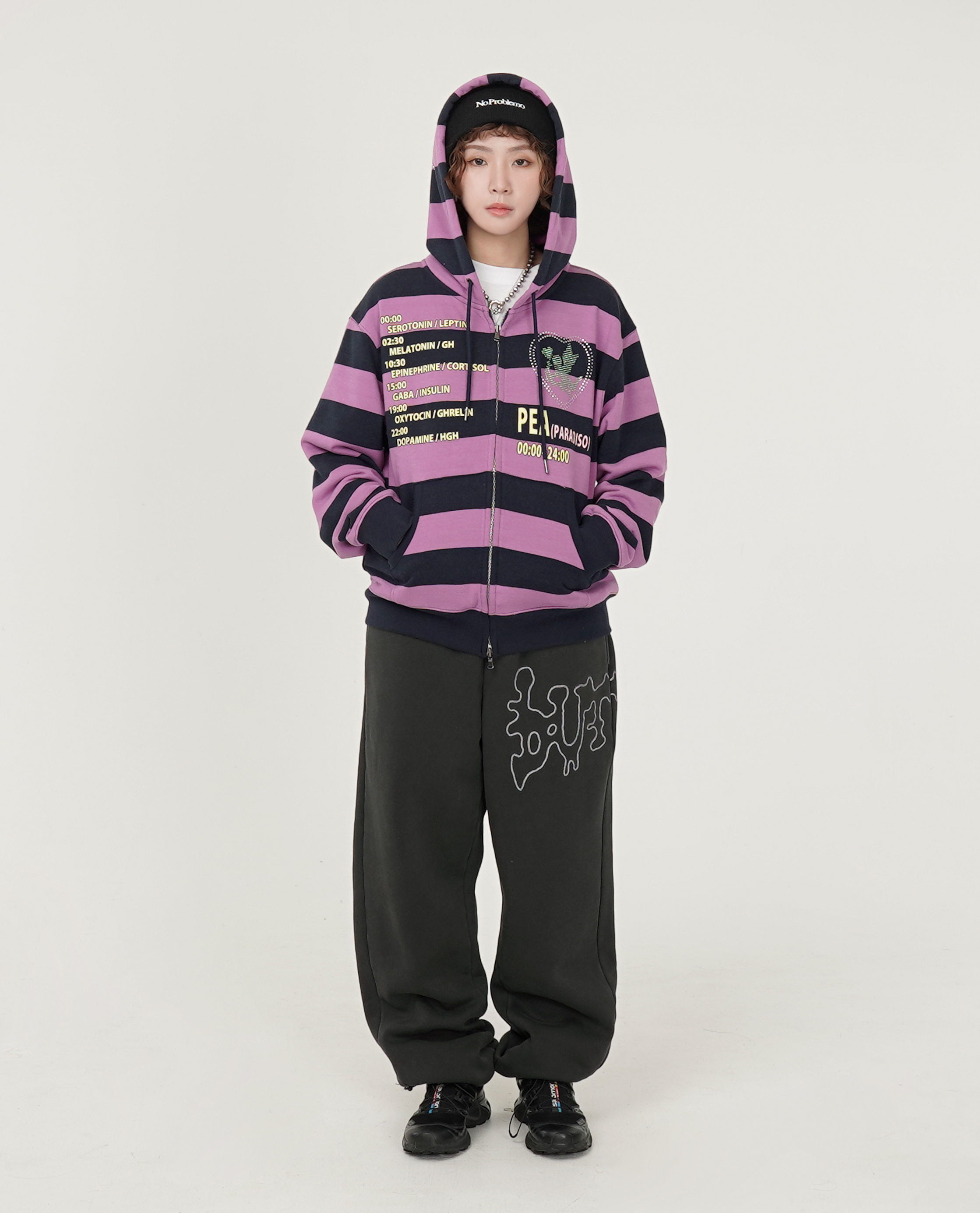 COTCHS TIME TABLE HOODED ZIP UP - 25FW