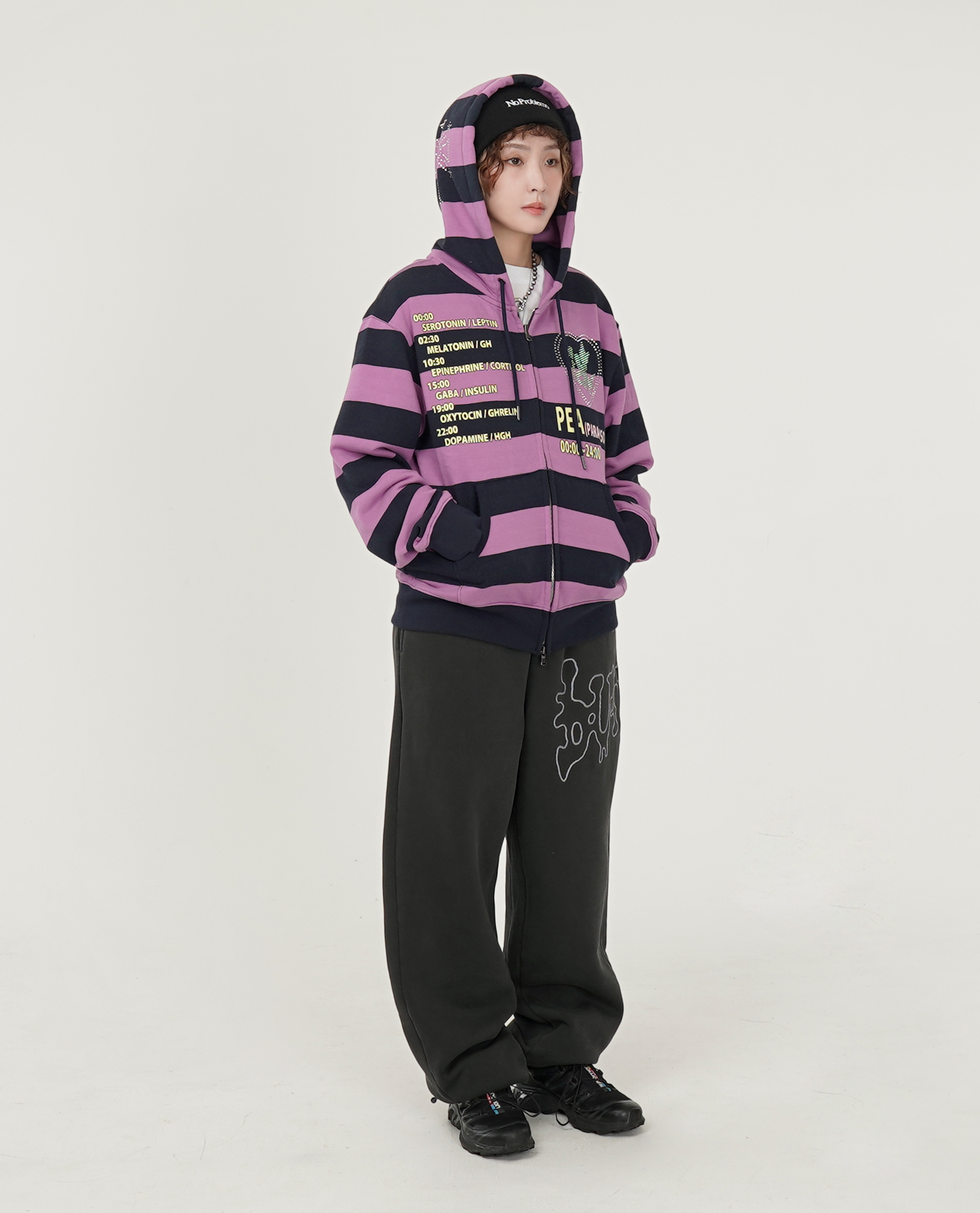 COTCHS TIME TABLE HOODED ZIP UP - 25FW