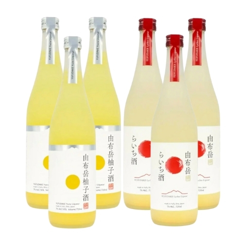 小野酒造 由布岳 荔枝酒 &柚子酒 720ml 六支自選套裝(住戶尊享優惠)