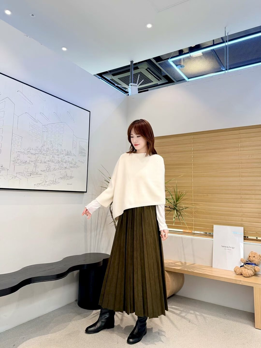 AB5212 圓領卷卷邊不規則小披肩