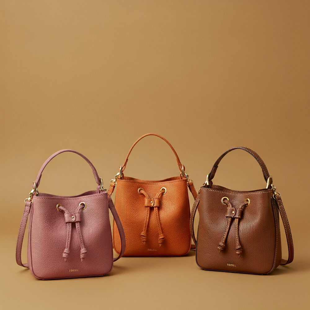 Tessa 真皮束口水桶包 (多色可選)