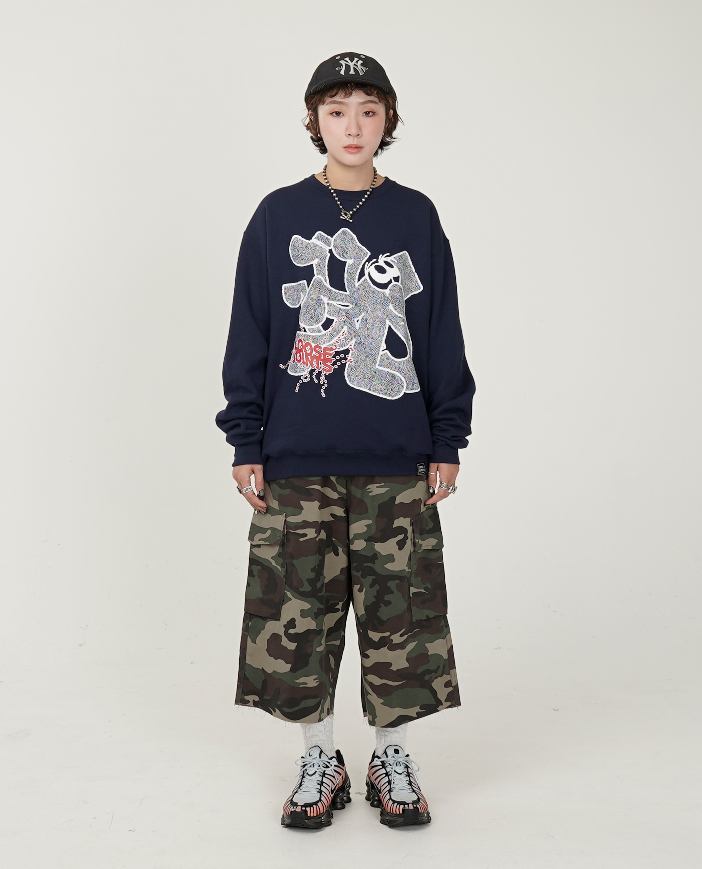 LOOSE JOINTS AKI YAMAMOTO - 'LONELY JAM' CREW NECK - 25FW