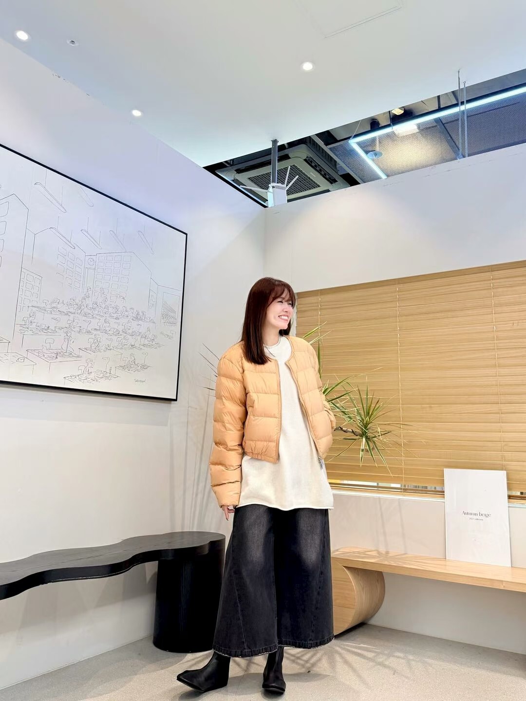 AB5211 鴨絨短版雙拉鏈外套