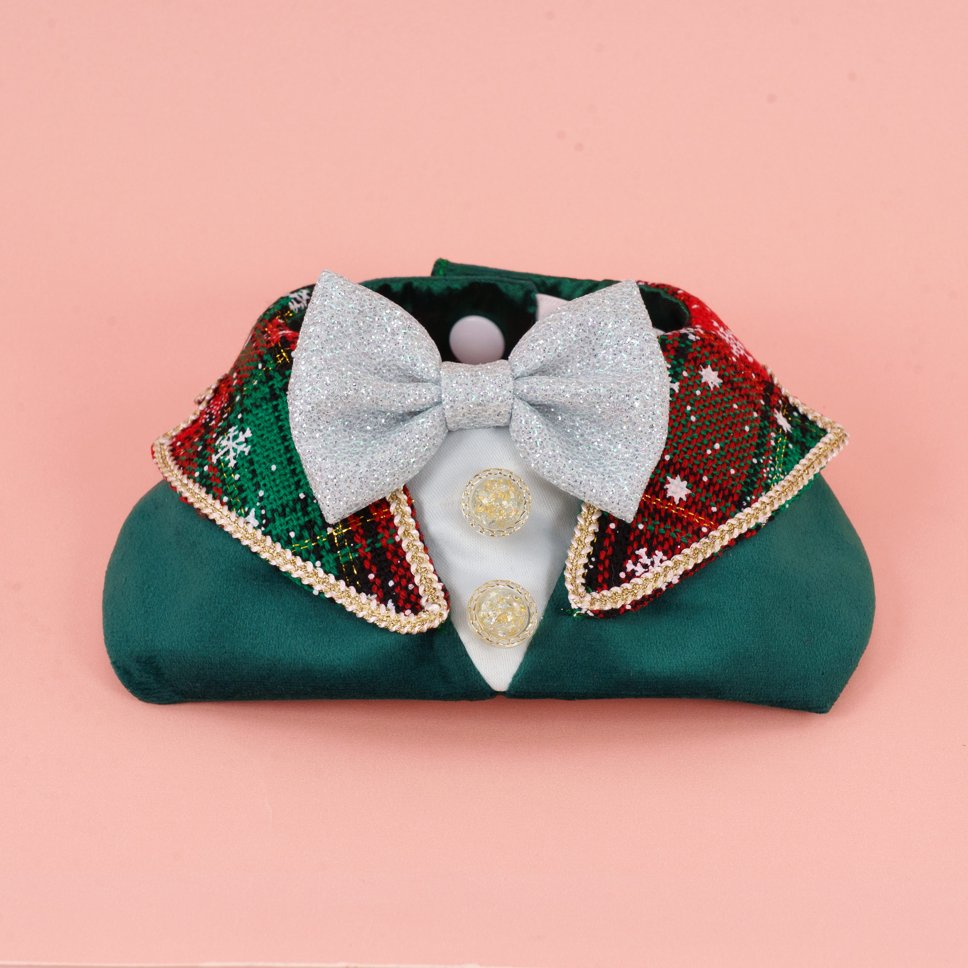 Christmas Tuxedo Collar (Green)