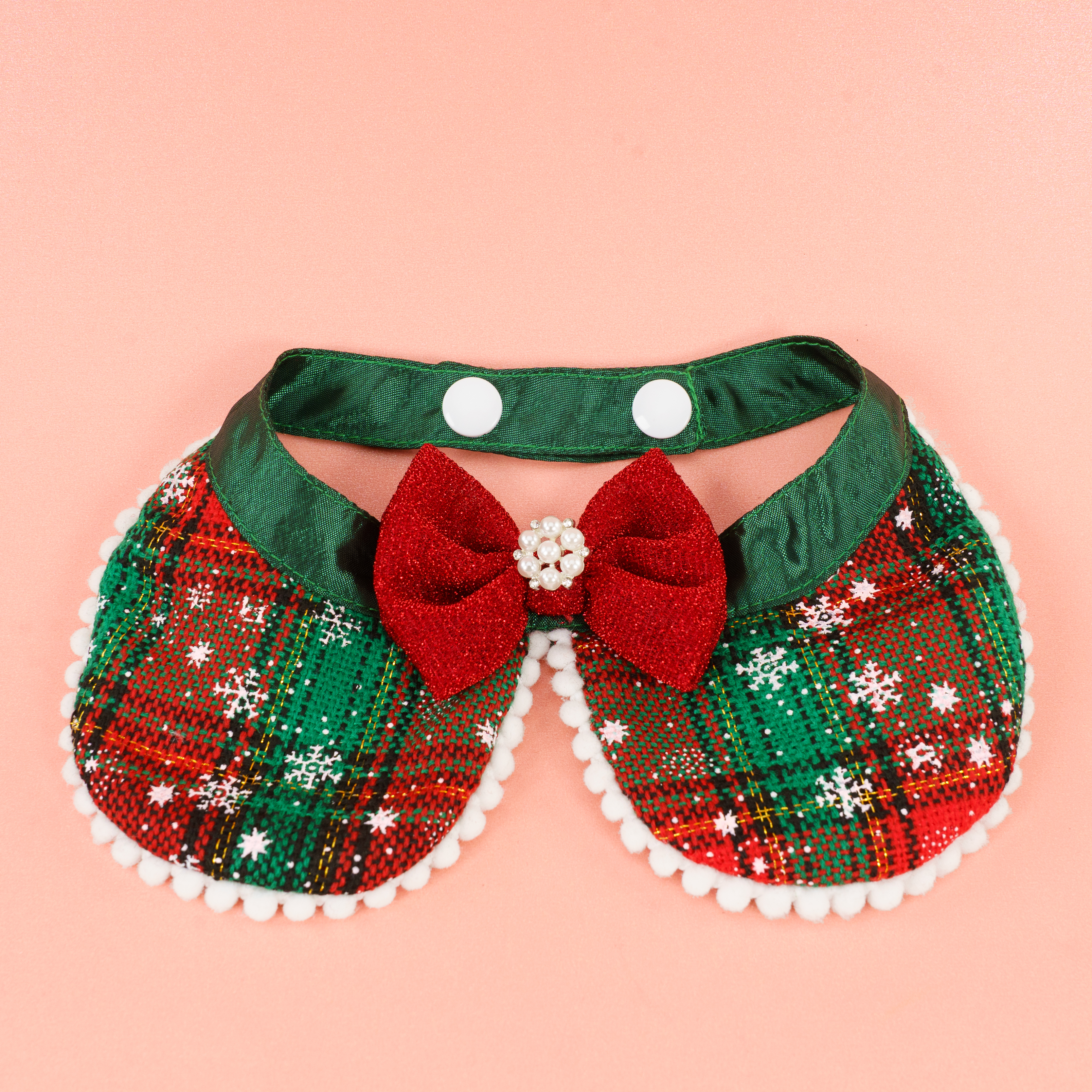 Christmas Snowflake Collar With Bow
