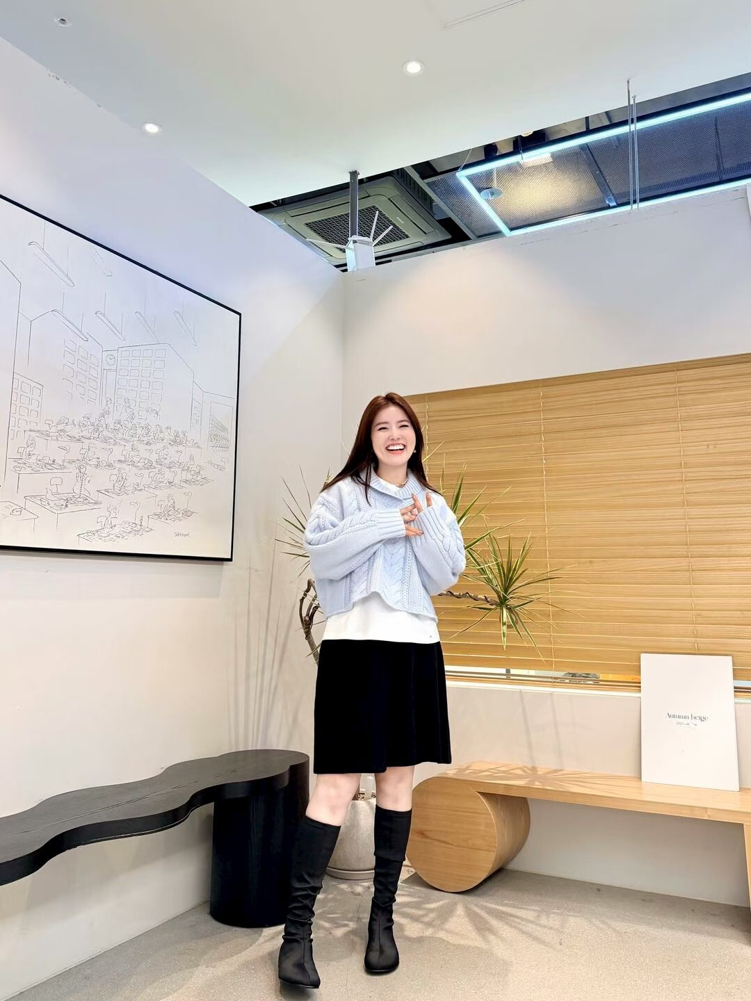 AB5077 針織十字紋短褲