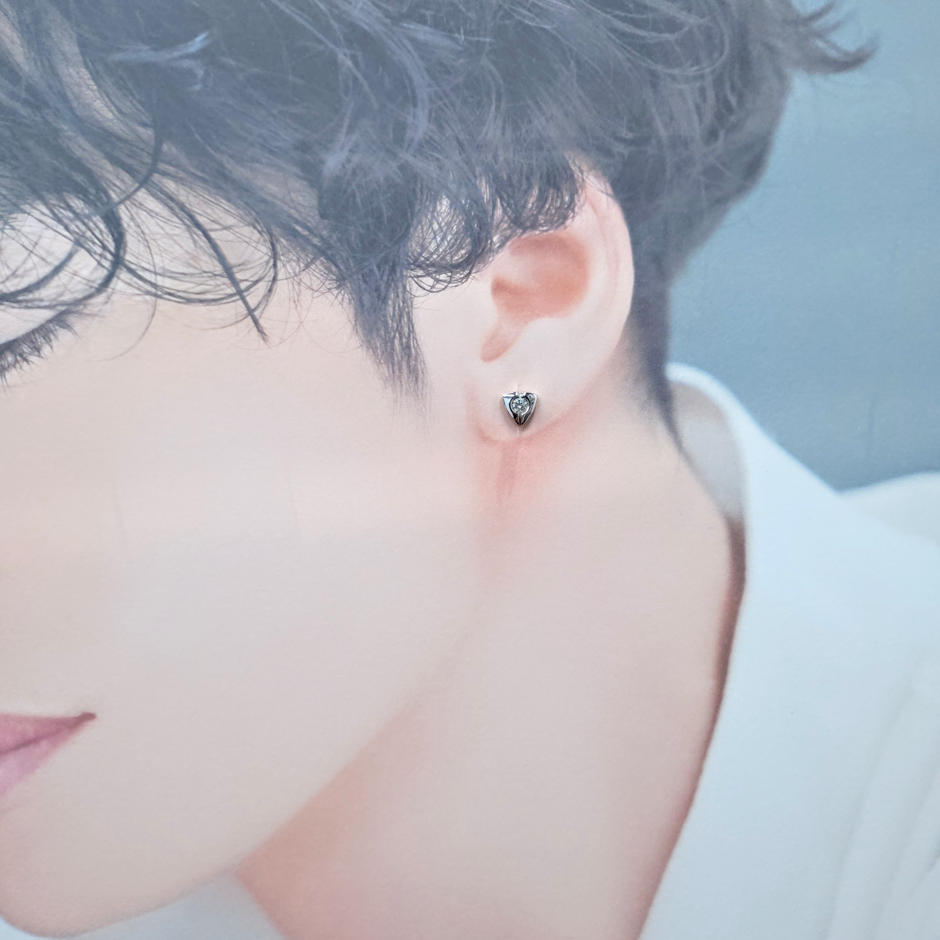 18K White Gold 0.15ct Diamond Single Earring