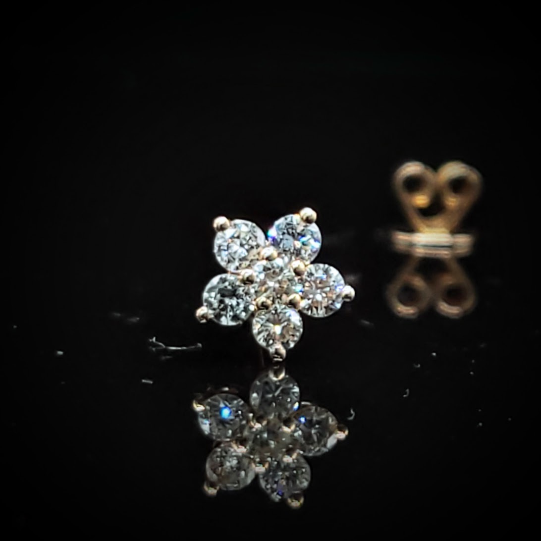 18K Rose Gold 0.24ct Diamond Earrings