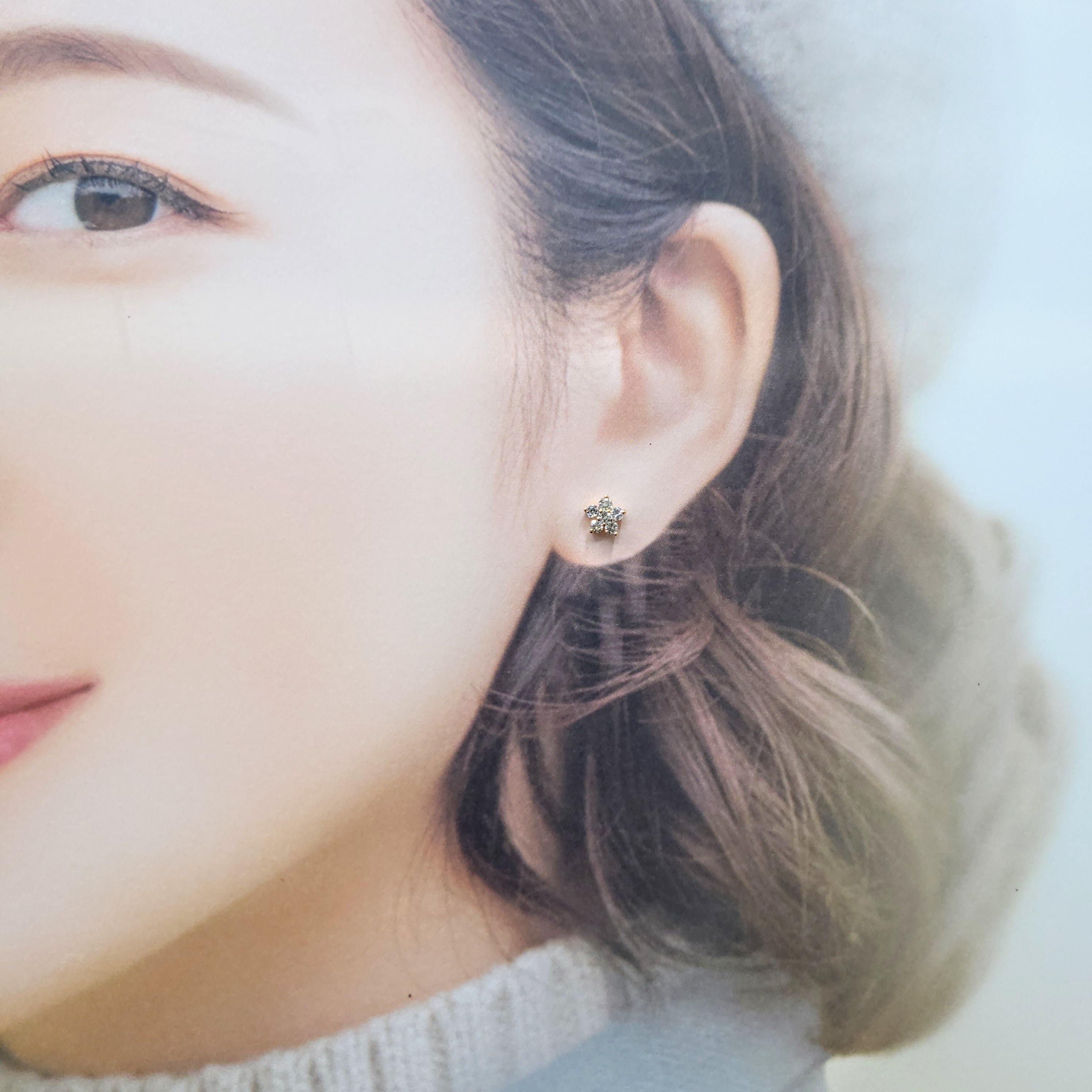 18K Rose Gold 0.24ct Diamond Earrings