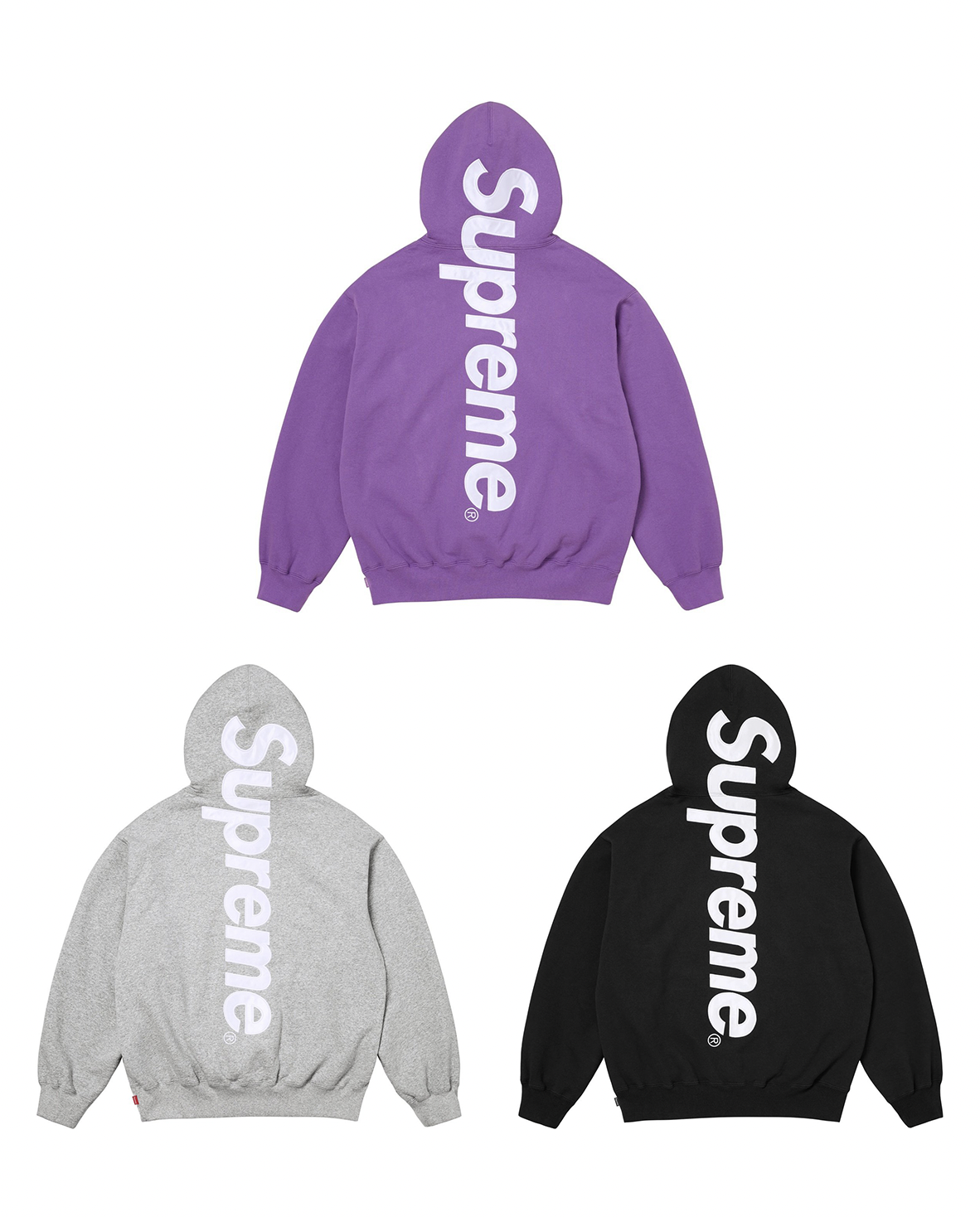 [Instock] Supreme FW25 Satin Appliqué Hooded Sweatshirt