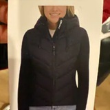 [S] DKNY BLACK WOMENS MIXED MEDIA LIGHT WEIGHT PUFFER, 1889464-BLACK (SUZZ141)