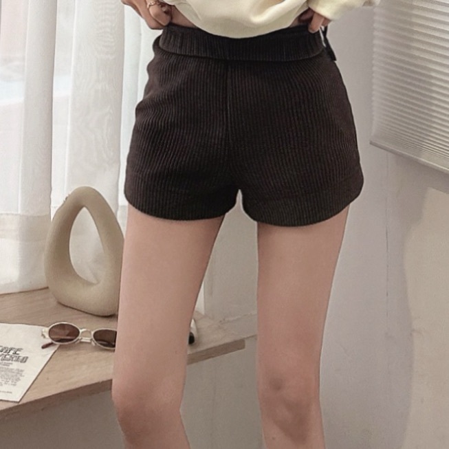 柔軟燈心絨短褲/三色