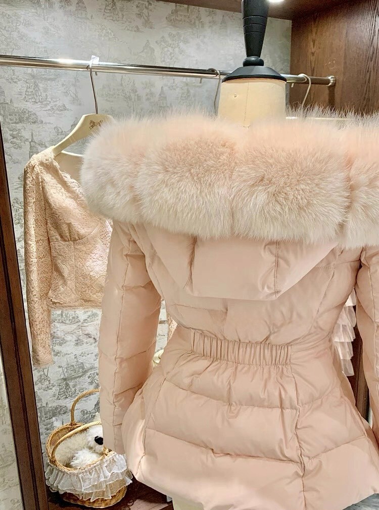設計師家可拆真狐狸毛羽絨外套