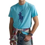 [S] POLO RALPH LAUREN BLUE BIG PONY T-SHIRT, 710964482002-BLUE (SUZZ138)