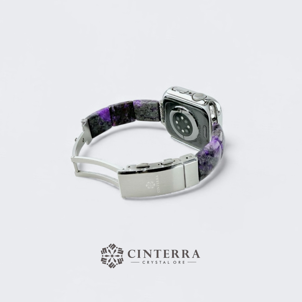 【可調式按壓扣】舒俱萊錶帶｜Apple Watch錶帶｜礦石錶帶｜已鑑定｜水晶錶帶