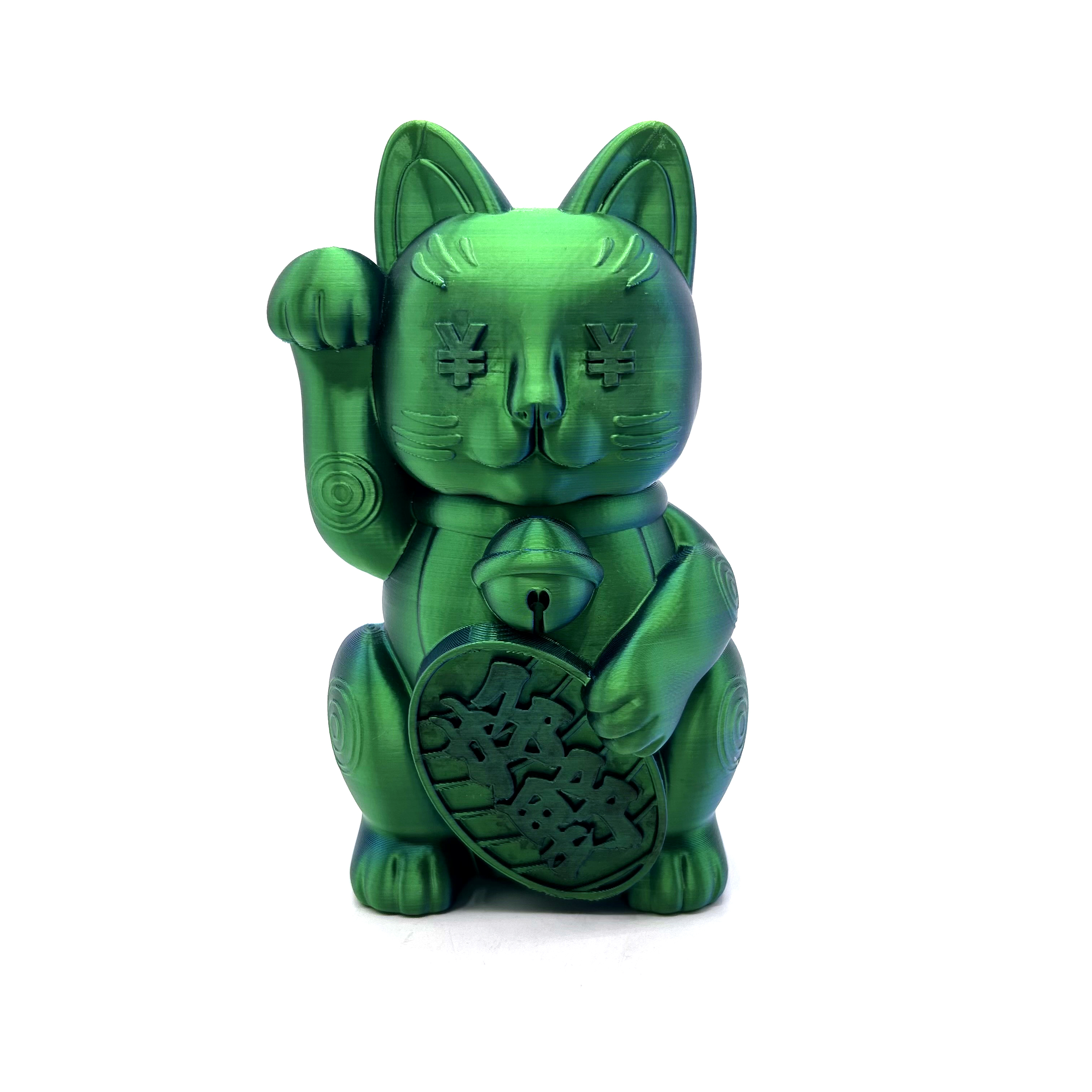 XCTRL 3D打印好野貓公仔-漸變藍綠