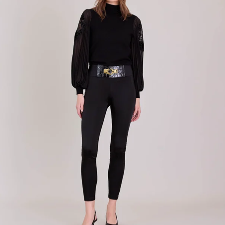 1AF1109-121 ANNE FONTAINE Andy Legging Black #H16F171 (C-EU-E)