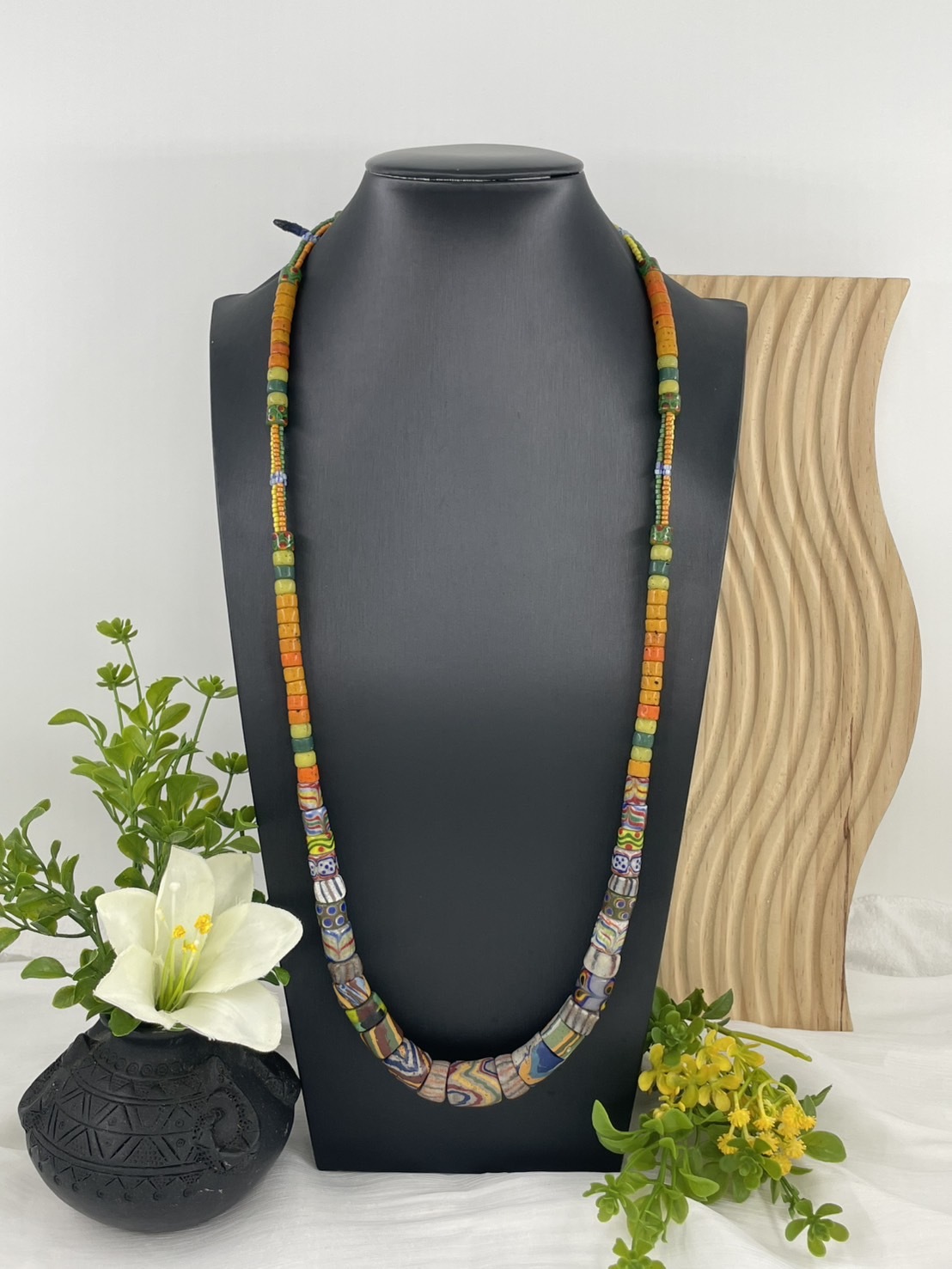 W-No.1傳統花珠單串長鍊80cm