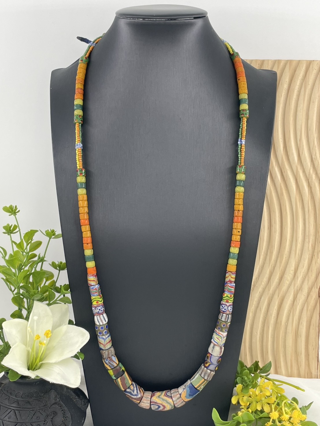 W-No.1傳統花珠單串長鍊80cm