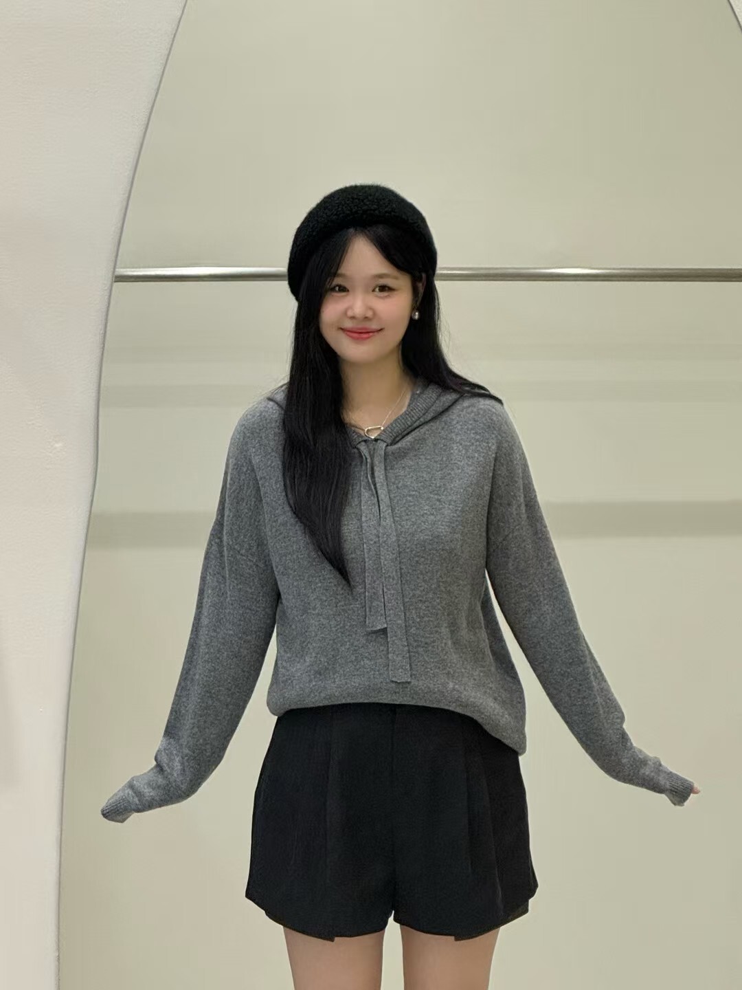 ABB5204 連帽羊毛長袖上衣