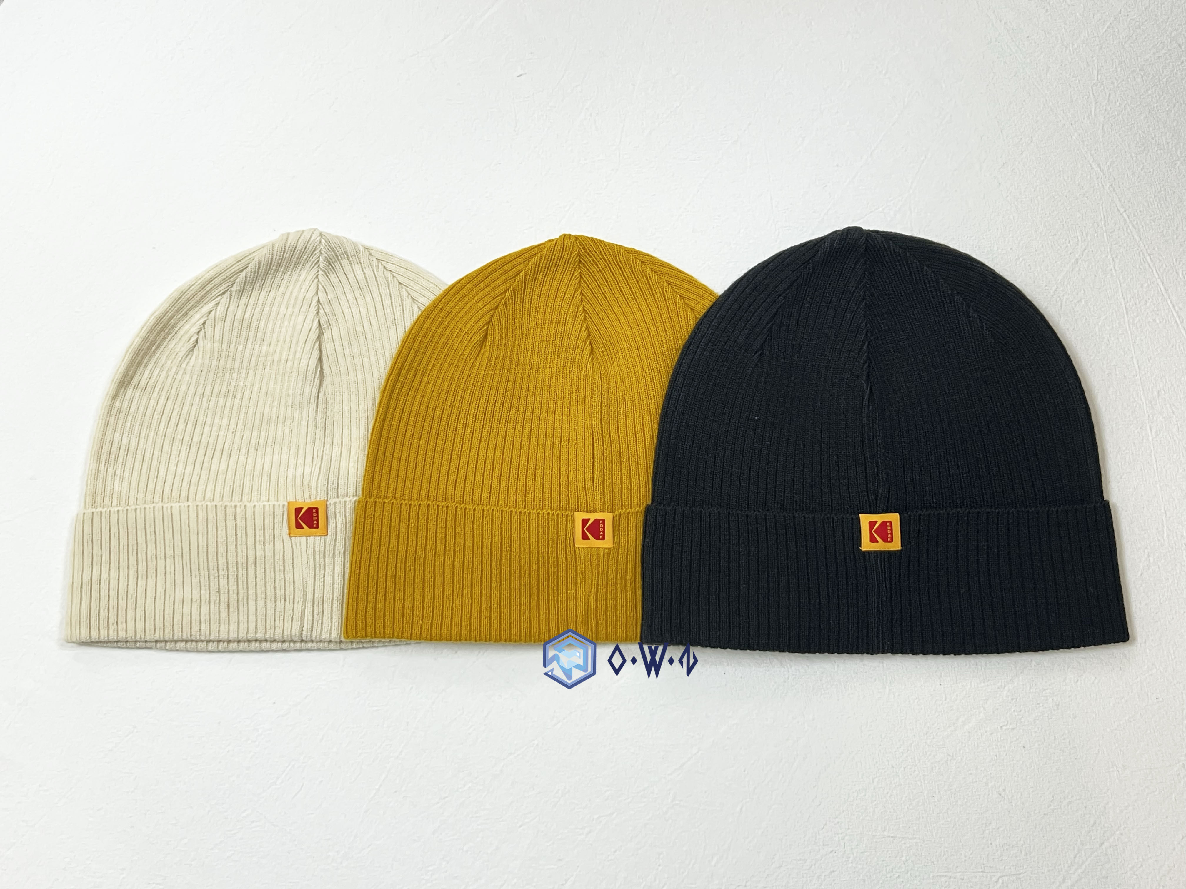 【OWN】Kodak 經典 毛帽 短帽 秋冬 保暖 帽子 LOGO 百搭 不分男女 黑色 米色 黃色 K5443LKC93IVR K5443LKC93BLK K5443LKC93YLW