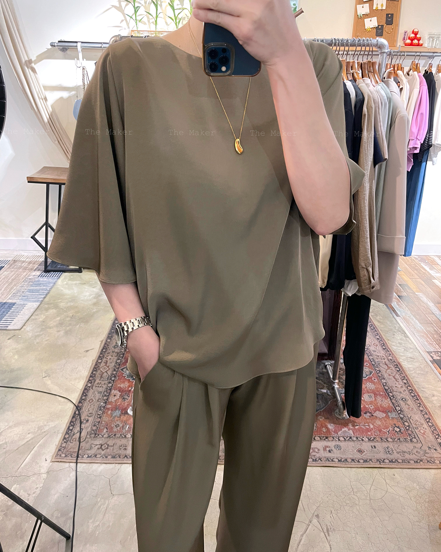 💟 高質光澤飄逸上衣 💟