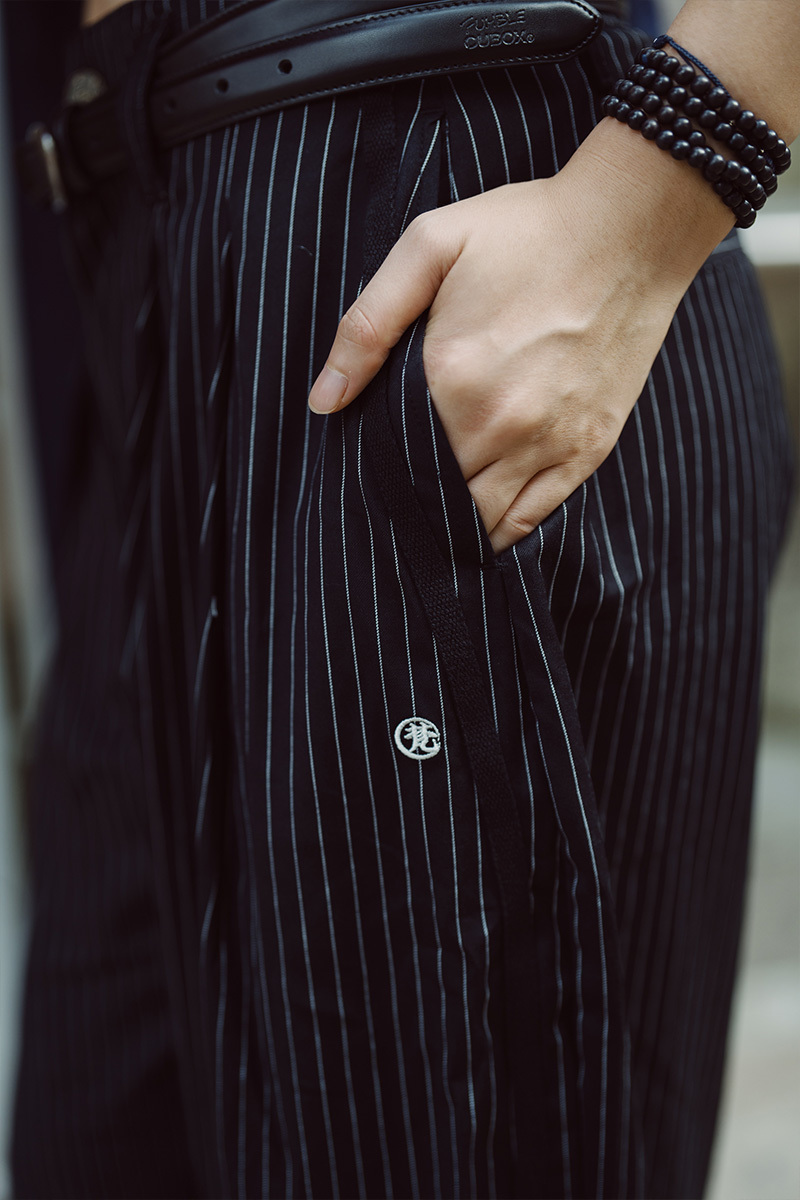 Black And White Stripes Width Suit Trousers｜Hong Kong Original Design