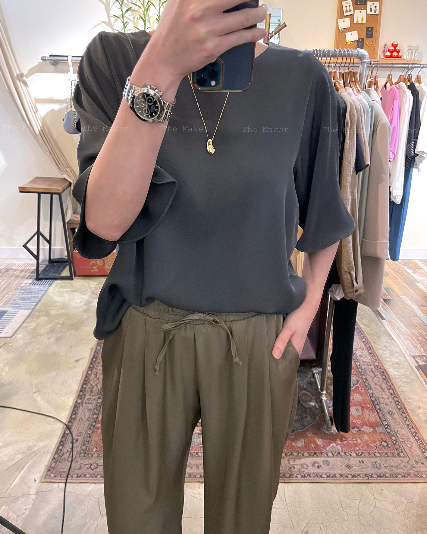 💟 高質光澤靚料飄逸褲 💟