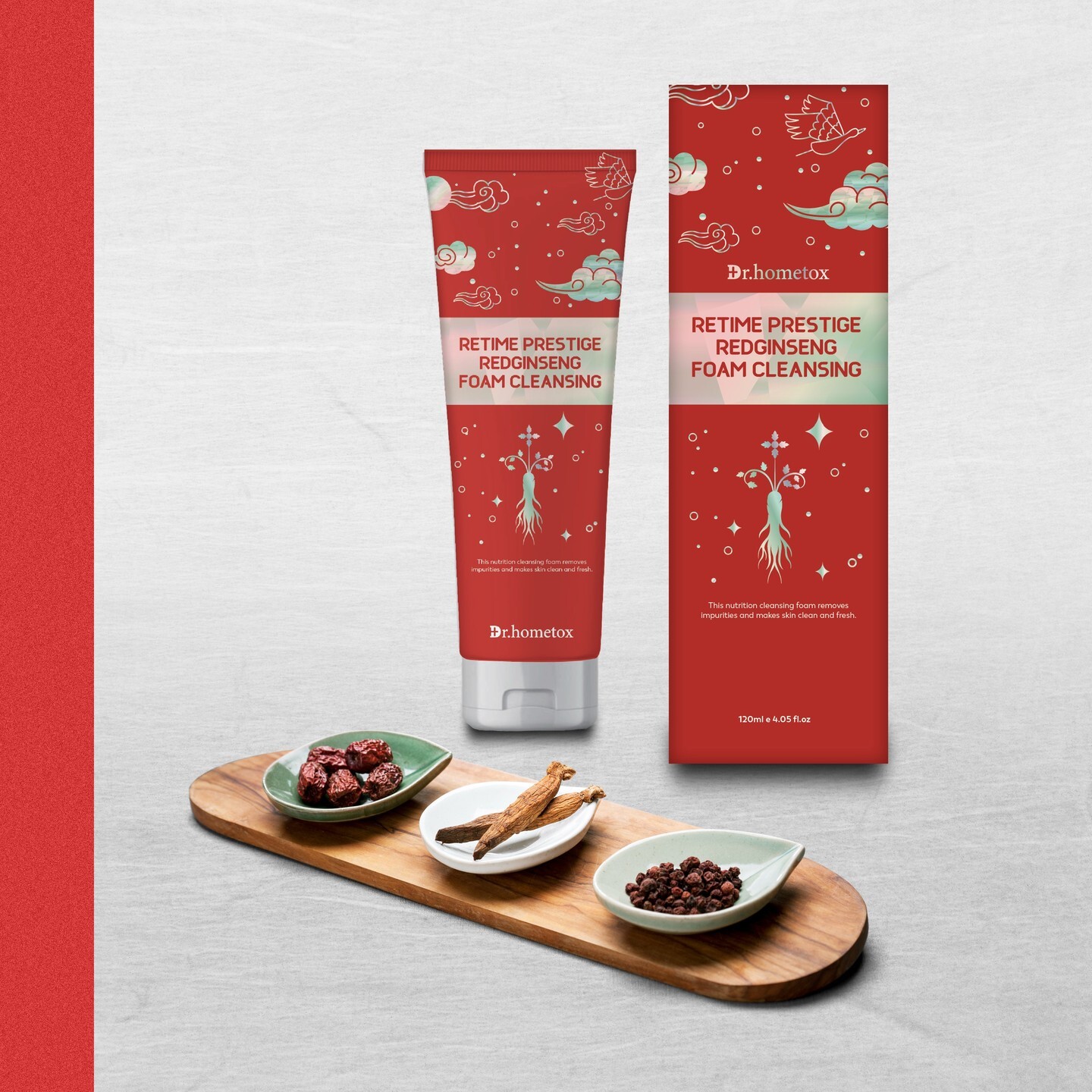 【直播】Dr.Hometox LL110929 紅參洗面奶 120ml (3支裝)