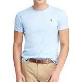 [S] POLO RALPH LAUREN BLUE ADULT SMALL LOGO PATCH SHORT SLEEVE FIT T-SHIRT, 710746817005-BLUE (SUZZ122)