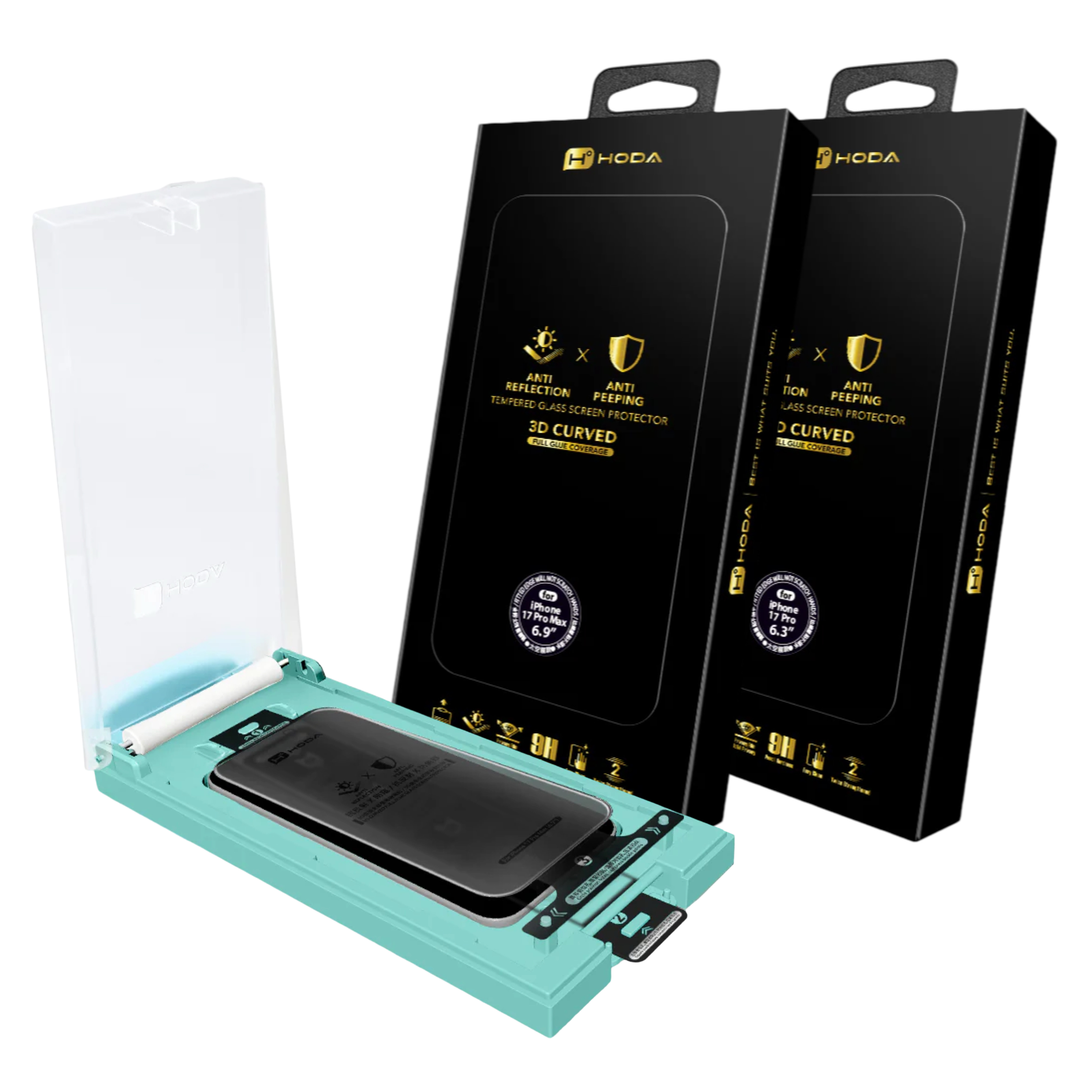 Hoda iPhone 17 系列 3D AR 防窺玻璃螢幕保護貼